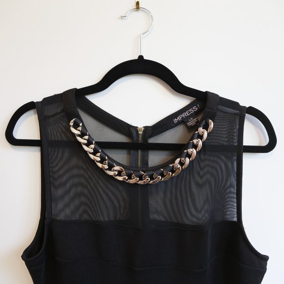 Black Mesh Dress - Picture 6 of 7